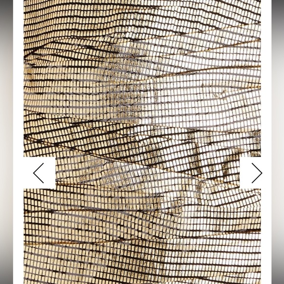 Zeynep Arcay Ruched Mini Chiffon Dress in Metallic Gold 100% silk. Size US 4 - Picture 6 of 12